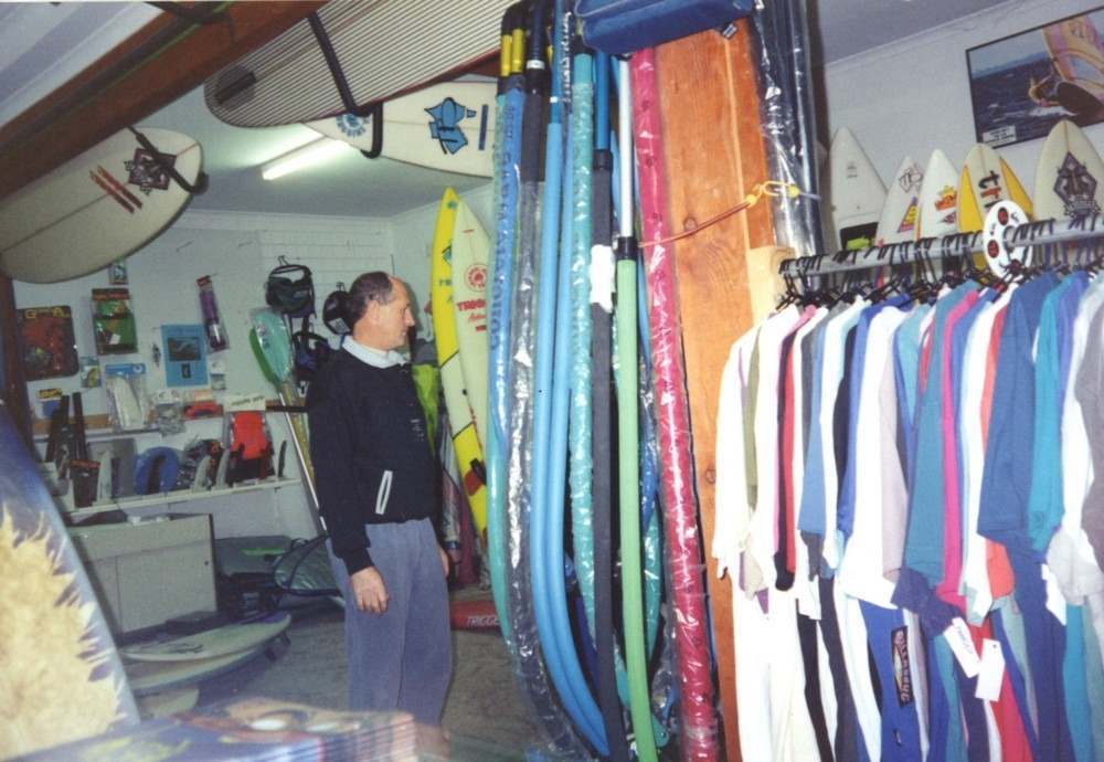 Paul Trigger Paul Trigger in the Chelsea Trigger Bros store late 80s