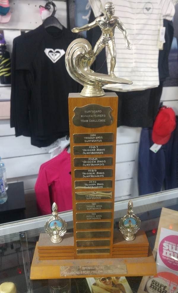 Trophy Surfboard Manufacturers Team Challenge perpetual trophy
