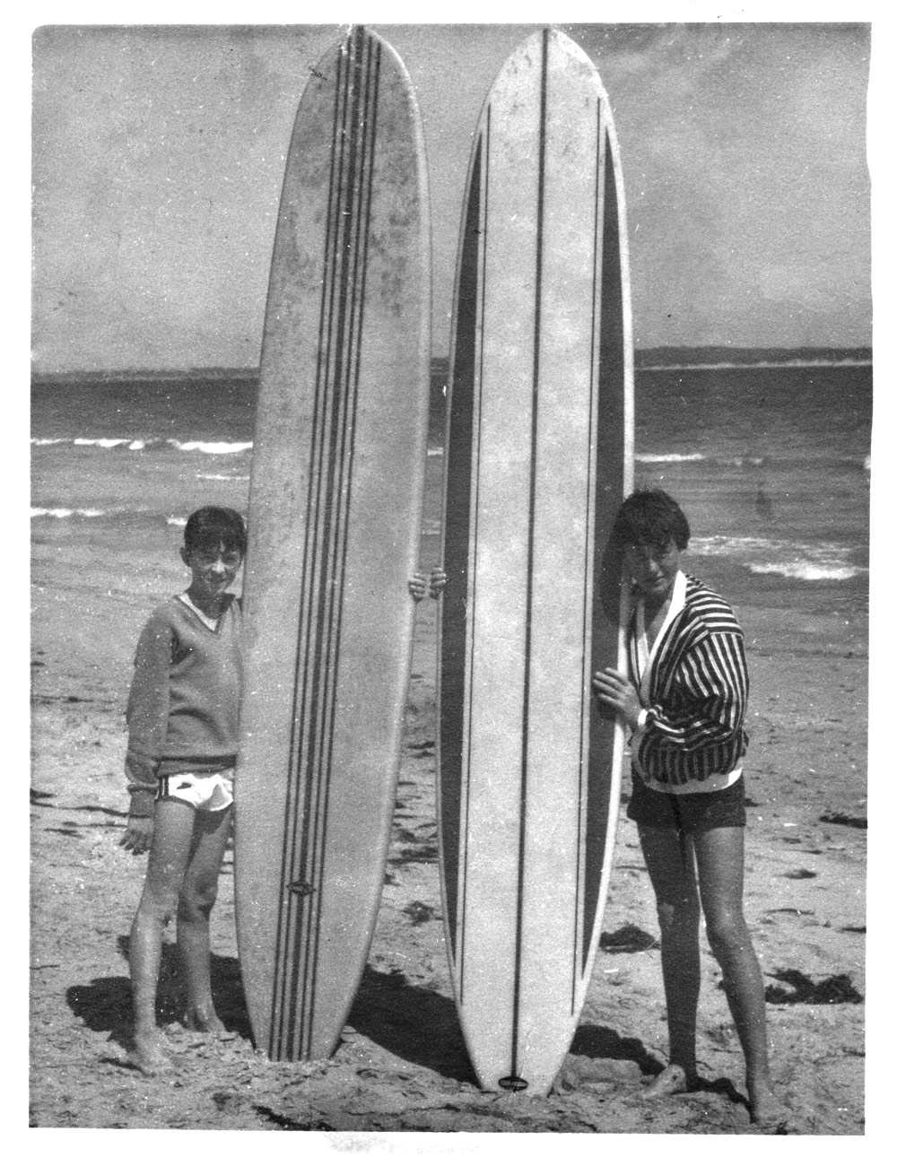 Paul and Phil Trigger Paul and Phil on the beach at Point Lonsdale learning to surf