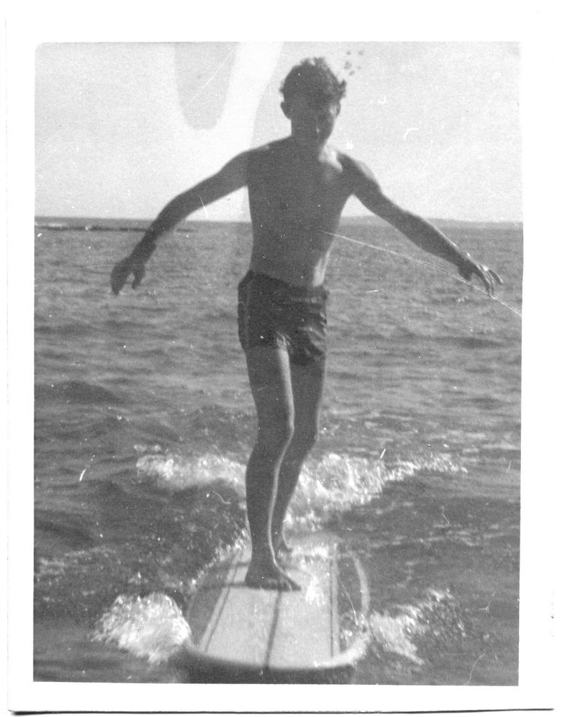 Peter Trigger Peter Trigger surfing Point Leo 1964