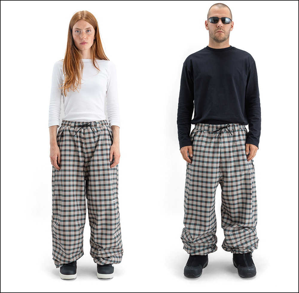 Beyond Medals Park Pants in Plaid Beyond Medals Park Pants Unisex snowboarding extra baggy pants