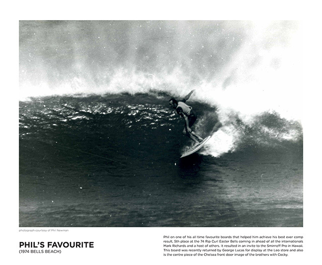 Phil on one of his favourite boards that helped him achieve his best ever comp result, 5th place at the 1974 Easter Bells